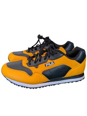 FILA Cress Color Block sneakers in yellow and black Mens 10.5 Athletic